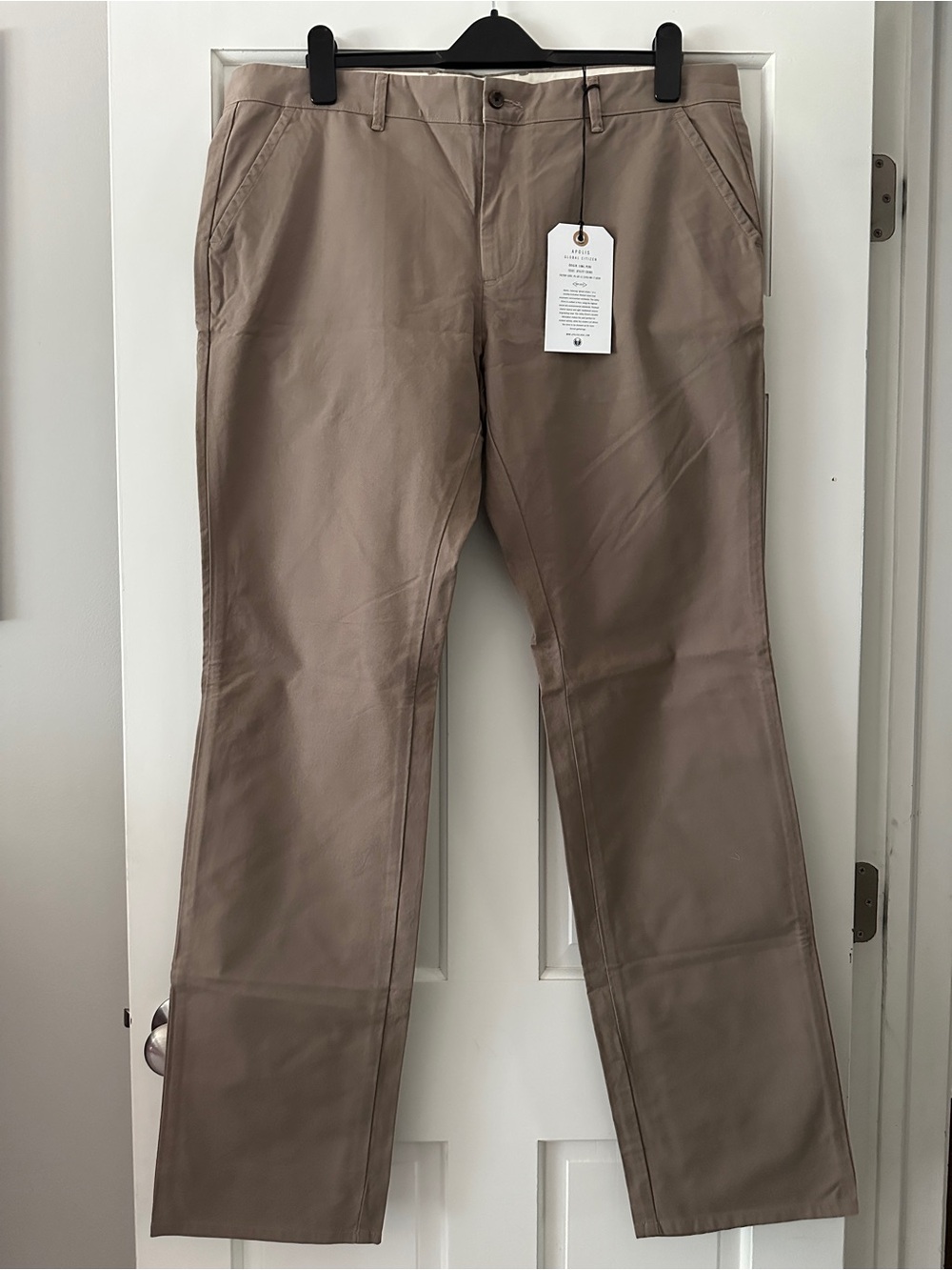 NWT Apolis Global Citizen 100% Cotton Brown Standard Issue Utility Chino Size 38